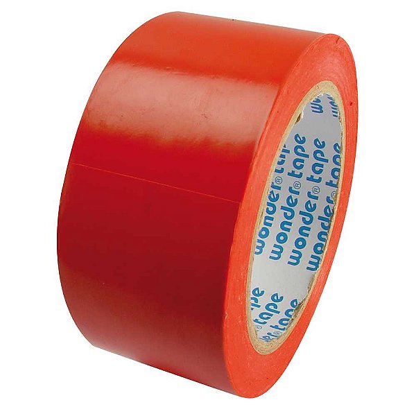 Fita adesiva para demarcação 50mm x 30m Vermelha 852 ADERE