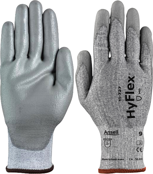 Luva resistente a cortes cinza HyFlex tamanho 11 kit com 144 pares 11-727 ANSELL