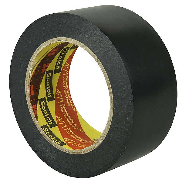 Fita adesiva para demarcação solo 100mm x 30m preta H0000464653 471 3M