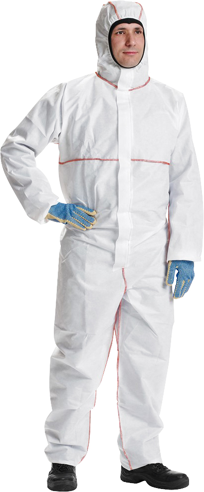 Macacão com capuz para proteção química tamanho XXG branco ProShield 20 SFR DUPONT