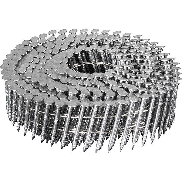 Prego coil anelado 2,1mm x 38mm polido carretel com 350 unidades caixa com 12.600 unidades para o pregador PP 550 VONDER