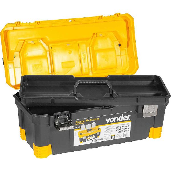 Caixa para ferramentas plástica 58,5cm x 29,0cm x 25,0cm CPV 585 VONDER
