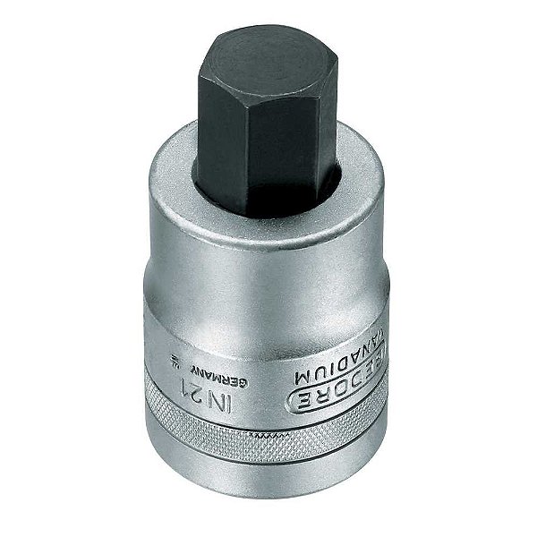 Soquete hexagonal 19,0mm encaixe de 1" IN21 GEDORE