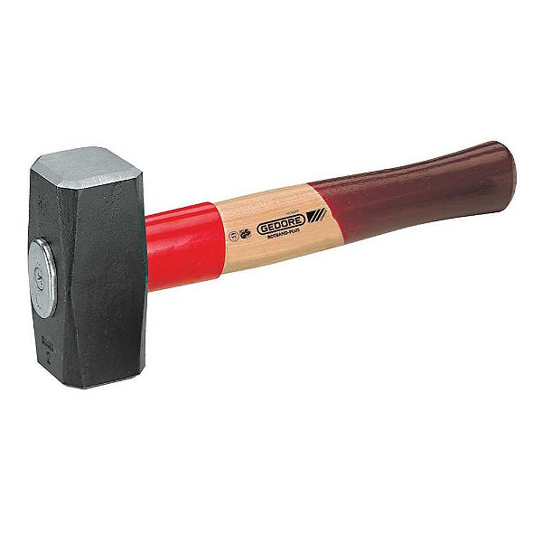 Marreta quadrada com cantos abaulados com cabo de madeira 2,0kg Rotband-Plus 620 E-2000 050144 GEDORE
