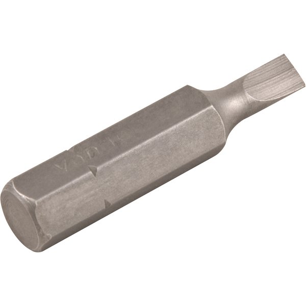 Jogo de bits/ponteiras fenda encaixe 5/16" 10mm x 38mm cartela com 5 peças VONDER