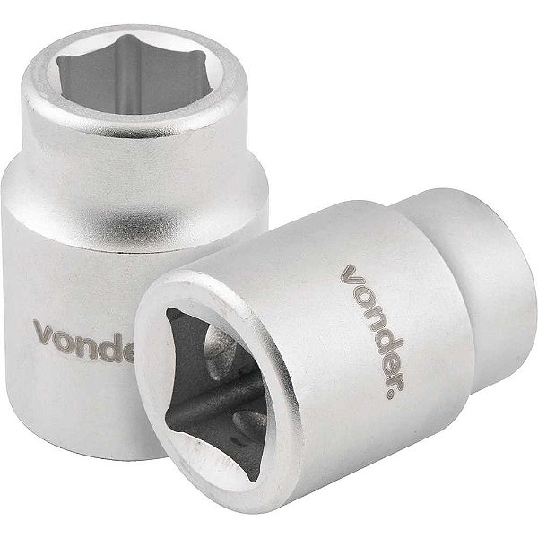 Soquete sextavado com encaixe de 3/4" x 1.7/16" em aço cromo vanádioVONDER