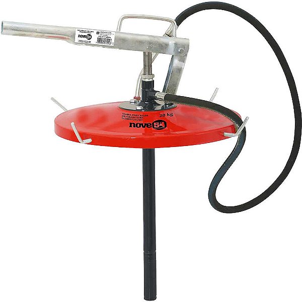 Tampa com bomba manual para balde de graxa NOVE54