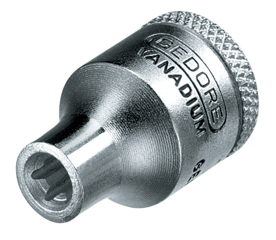 Soquete hexalobular fêmea encaixe 3/8" TX 30 - E8 014.603 GEDORE