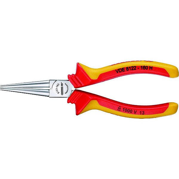 Alicate de bico redondo e longo com haste isolada 1.000V VDE 8122 - 160 H 091.903 GEDORE