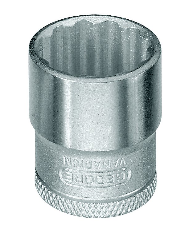 Soquete estriado com encaixe de 3/8" 15mm Unit Drive D30 GEDORE