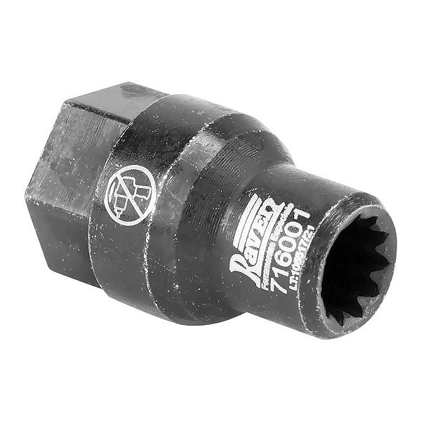 Soquete para ajustador automático de folga das pastilhas de freio encaixe de 11 estrias 9,4mm 716001 RAVEN