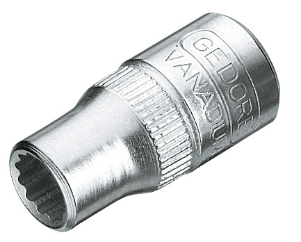 Soquete estriado com encaixe de 1/4" 6mm 013105 GEDORE