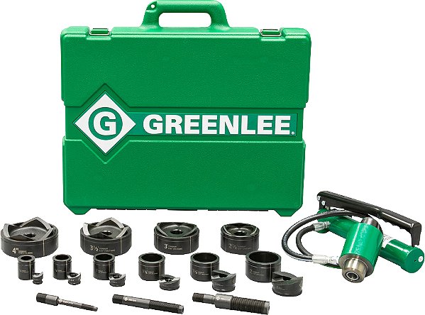 KIT vazador de chapas hidráulico de 1/2" a 4" com bomba manual 7310SB GREENLEE