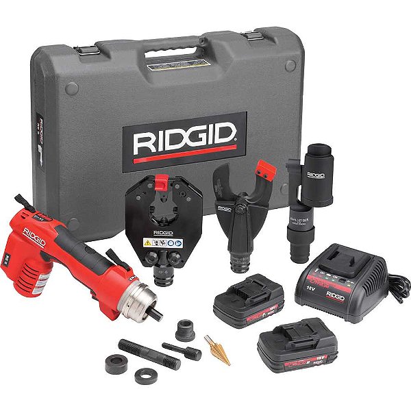 Crimpadora 18V com cabeçote de corte compressão e vazador RE 6 52093 RIDGID