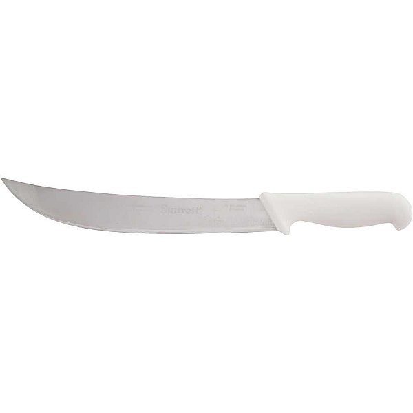 Faca para carne 25cm refile aéreo curva larga inox cabo branco BKW205-10 STARRETT