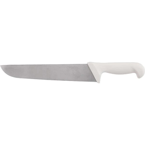 Faca para carne 25cm refile aéreo reta larga inox cabo branco BKW203-10 STARRETT