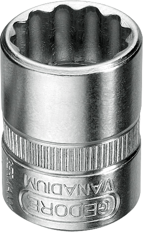 Soquete estriado com encaixe de 1/4" 1/4" GEDORE
