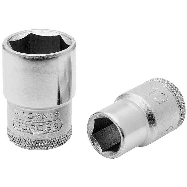 Soquete sextavado com encaixe de 1/2" x 1.3/16" em aço cromo vanádio GEDORE