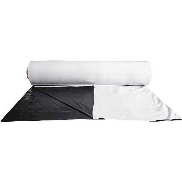 Filme plástico preto e branco para solo agromulching 1,8m x 500m 24kg PAAGMULC00034AA AGROPLAS