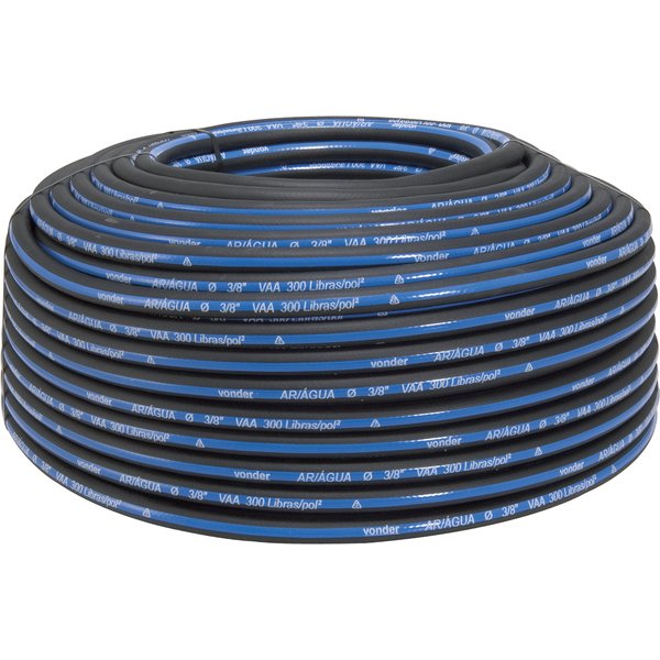 Mangueira para ar/água 300 lbf/pol² 1" - 25,4mm rolo com 50 metros VONDER