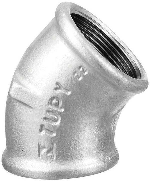 Cotovelo 45° 1.1/2" BSP galvanizado 120960933 TUPY