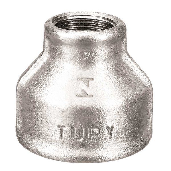 Luva de ferro galvanizado com redução 1/2" X 3/8" BSP 123202633 TUPY