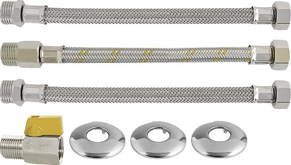 Mangueira para aquecedor 40cm 3 peças 180517-61 BLUKIT