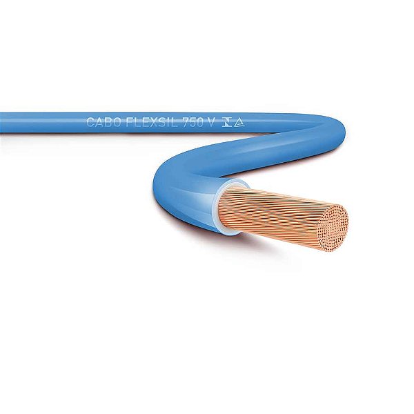 Cabo flexível 750V 6 mm² x 100 metros azul SIL