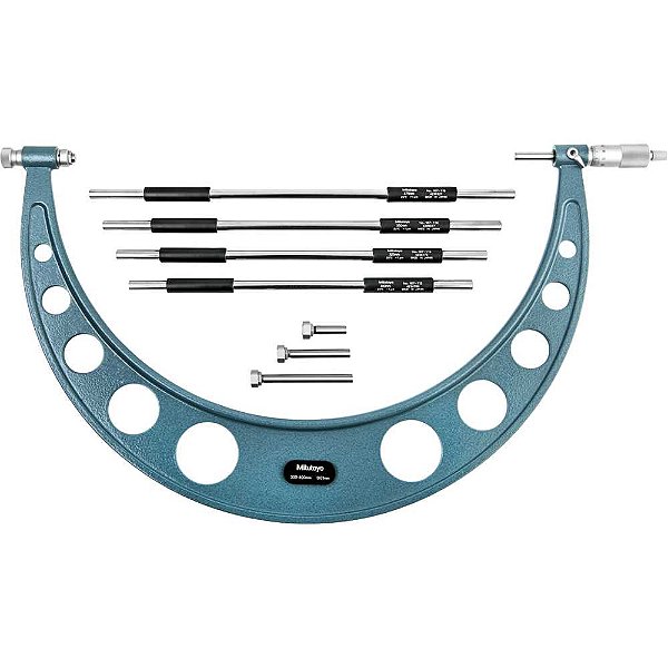 Micrômetro externo com batentes intercambiáveis série 104 300,0mm - 400,0mm graduação 0,01mm 104-142A MITUTOYO