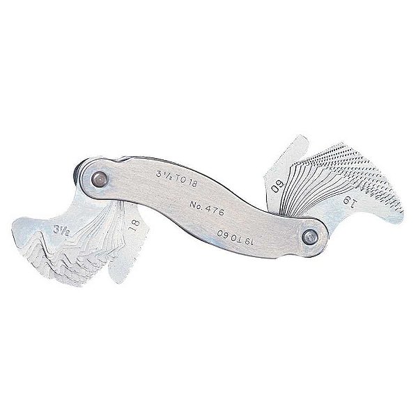 Calibre/pente de rosca com 30 lâminas 3.1/2" - 60 fios por polegada 55° 476 52488 STARRETT