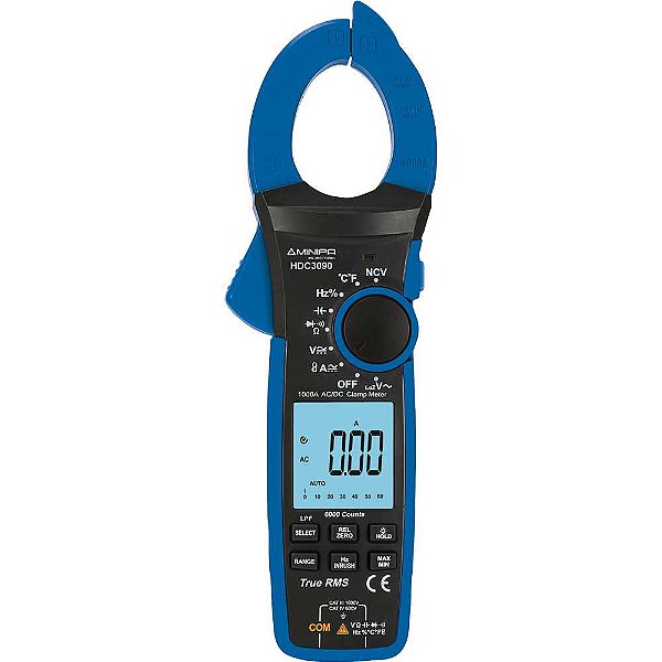 Alicate amperímetro digital CAT IV 600V / CAT III 1.000V HDC3090 MINIPA