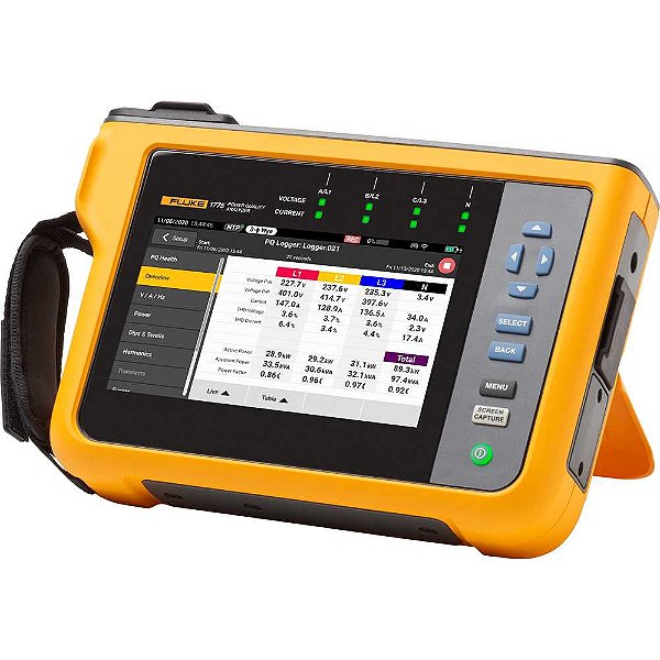 Analisador de qualidade de energia trifásica categoria IV 1.000V 1775 FLUKE