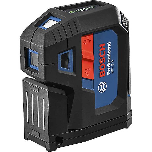 Nível a laser de 5 pontos verdes 30m (raio) precisão ± 0,7 mm/m com bolsa GPL 5g 0601066P00 BOSCH