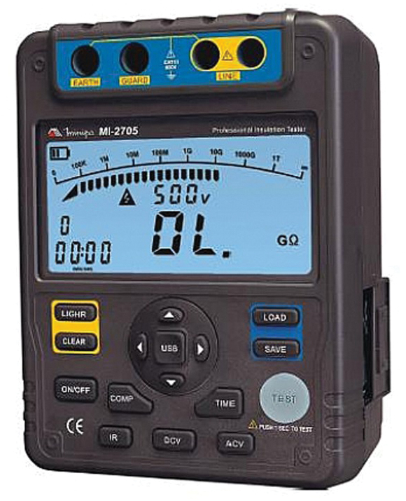 Megômetro digital portátil 30 - 1000V categoria III MI-2705 MINIPA