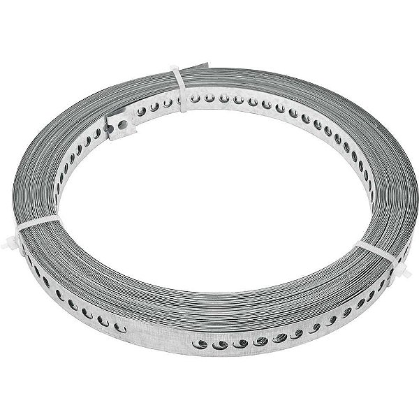 Fita de aço perfurada 17mm x 0,40mm x 30m VONDER