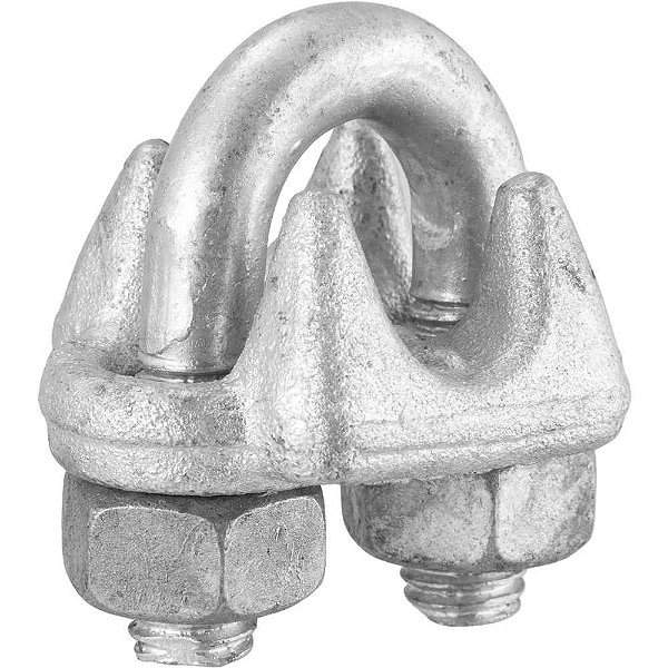 Clips para cabo de aço 1/2" - 12,70mm pesado embalagem com 75 unidades VONDER PLUS
