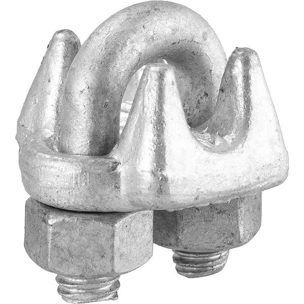 Clips para cabo de aço 3/8" - 9,53mm pesado embalagem com 125 peças VONDER PLUS
