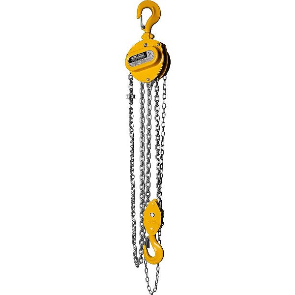 Talha manual 3,0 toneladas (3 tf) elevação 8,0m Compacta NT-8 BERG-STEEL
