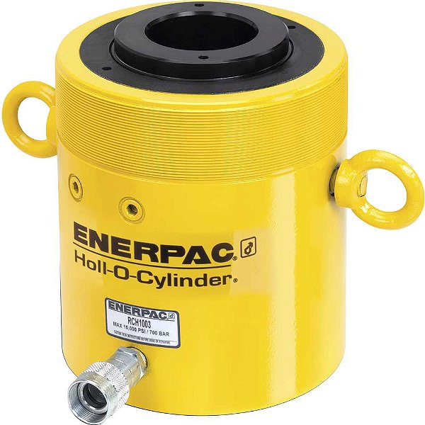 Cilindro hidráulico simples ação com haste vazada 100T curso 75mm RCH 1003 ENERPAC