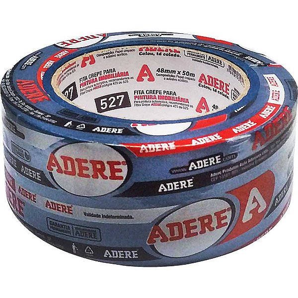 Fita crepe para pintura imobiliária 48mm x 50m azul 527 ADERE - 30 unidades