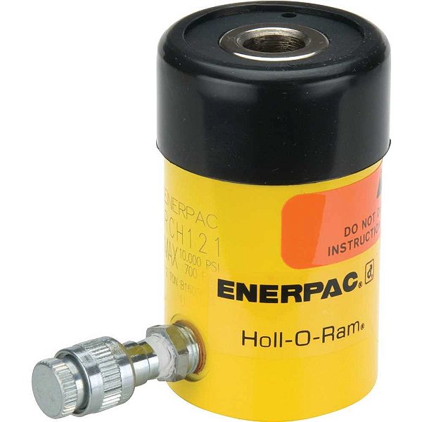 Cilindro hidráulico simples ação com haste vazada 12T curso 76mm RCH 123 ENERPAC