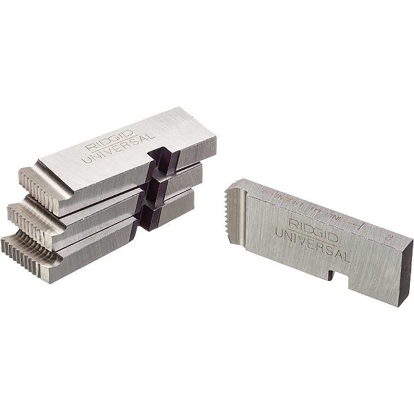 Jogo de cossinetes de aço carbono 1" e 2" x 11 fios por polegada para fazer rosca BSPT em tubo rosca direita modelo 66670 RIDGID