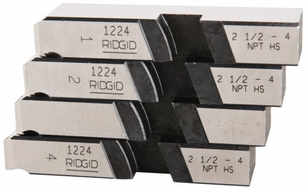 Jogo de cossinetes de aço rápido p/inoxidável 2.1/2" e 4" NPT para tubo rosca direita modelo 33057 RIDGID