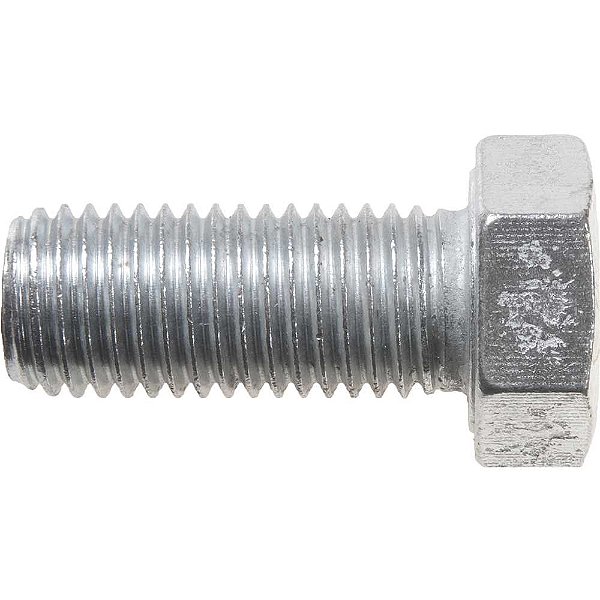 Parafuso sextavado zincado 7/8" x 2" UNC rosca total  Kit com 10 peças VONDER