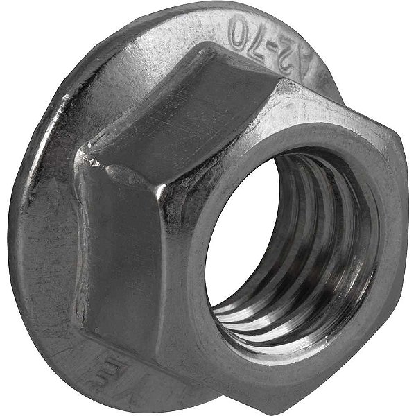 Porca sextavada flangeada M12 x 1,75mm para haste para painel solar caixa com 200 peças VONDER