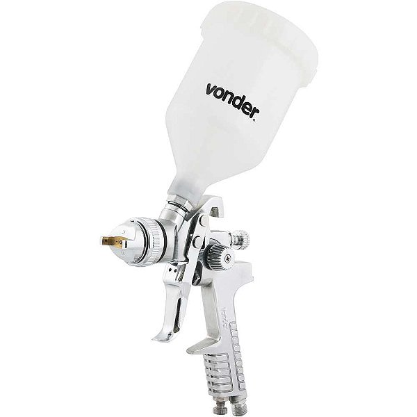 Pistola para pintura com caneca plástica tipo gravidade PGV 200 VONDER