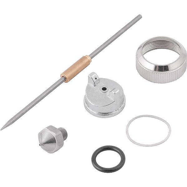 Jogo de agulha e bico de 0,5mm capa de ar núcleo da mola porca da capa de ar anel de vedação/oring da capa de ar e anel de nylon para pistola de pintura PGV 300 VONDER