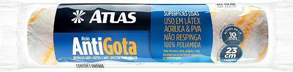 Rolo de lã sintética para pintura 23,0cm antigotas 321/10 ATLAS
