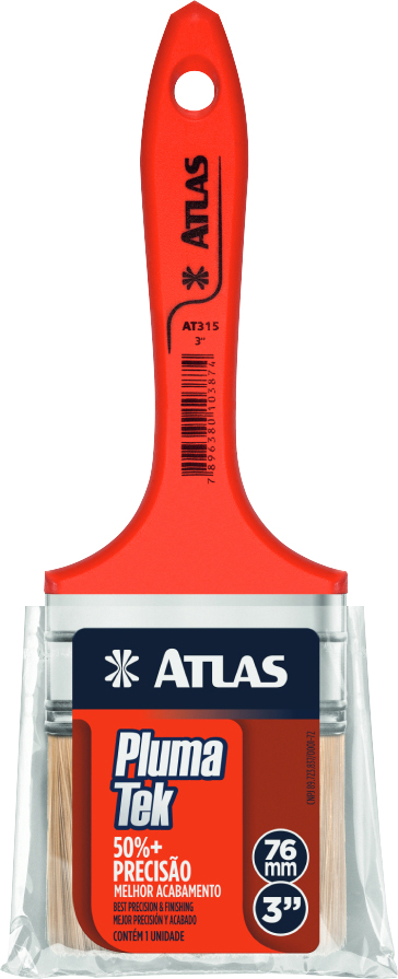 Pincel com cerdas brancas 3" 315/7 ATLAS