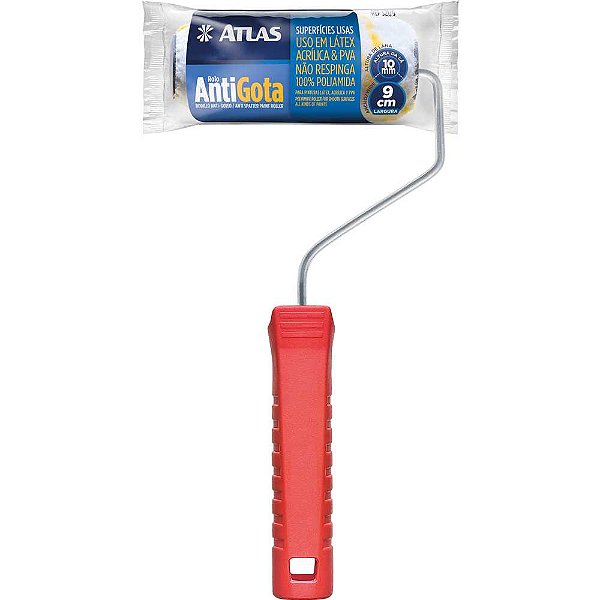 Rolo para pintura 9cm com garfo antigota 321/9 ATLAS
